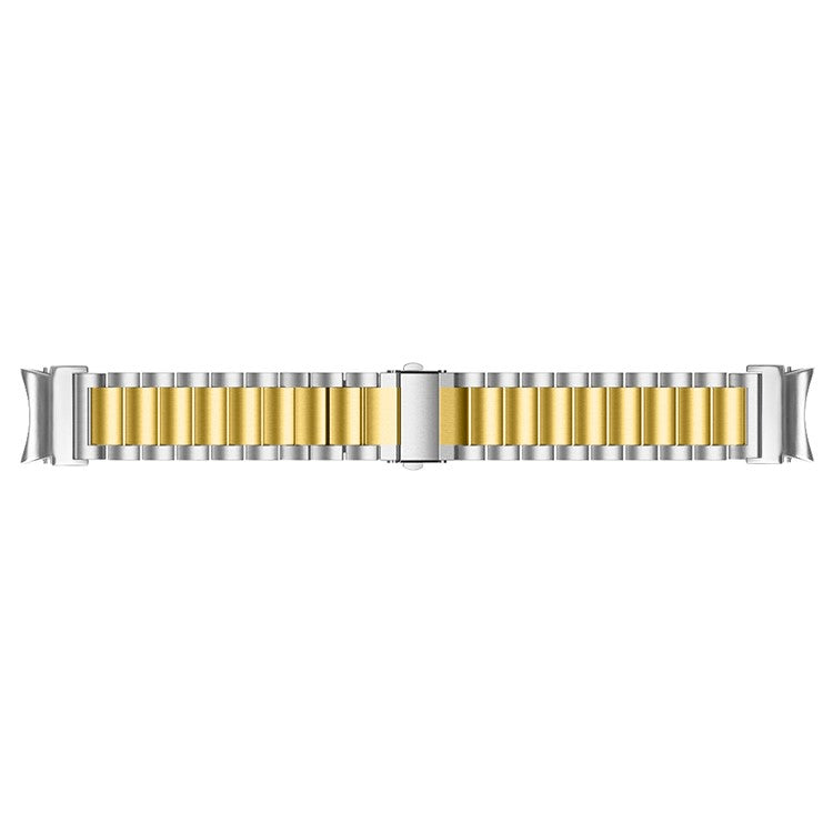 For Samsung Galaxy Watch6 40mm 44mm / Watch6 Classic 43mm / 47mm Smartwatch Strap Stainless Steel Wrist Band - Gold+Silver