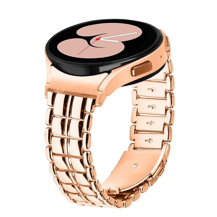 For Samsung Galaxy Watch 5 Active / Watch 5 / Watch FE 40mm / Watch4 Buckle Closure Metal Smart Watch Replacement Strap - Rose Gold