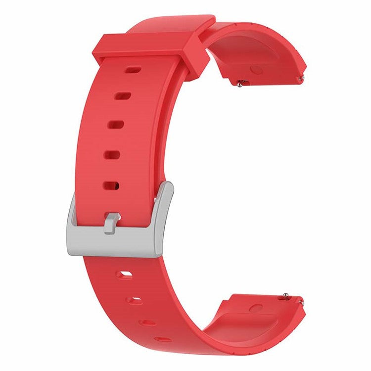 For Mibro Watch T1 Silicone Band Soft Replacement Watch Strap - Red