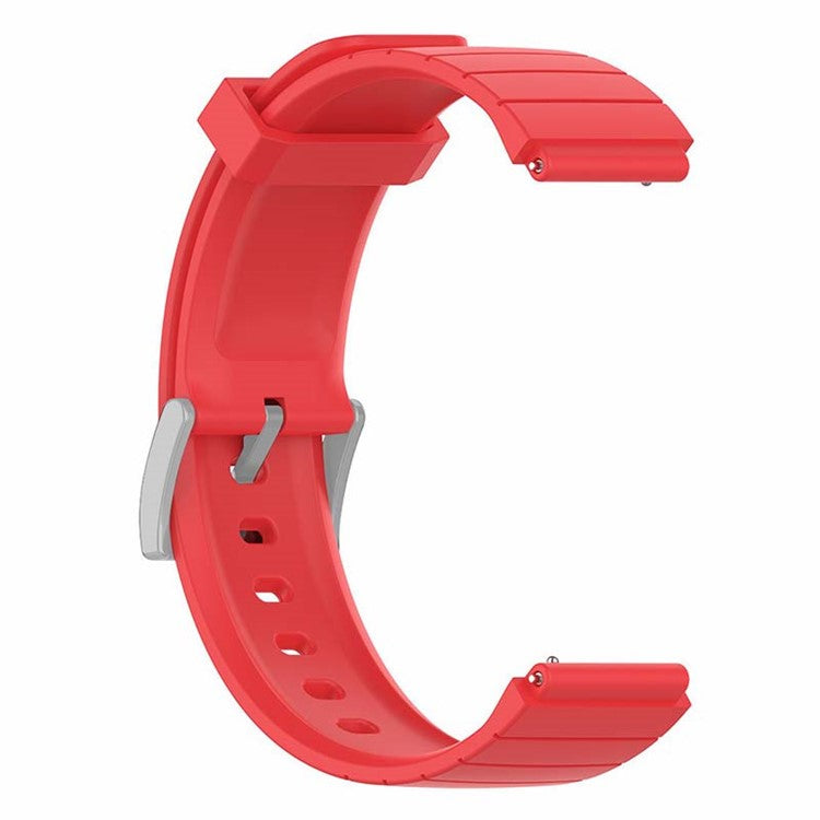For Mibro Watch T1 Silicone Band Soft Replacement Watch Strap - Red