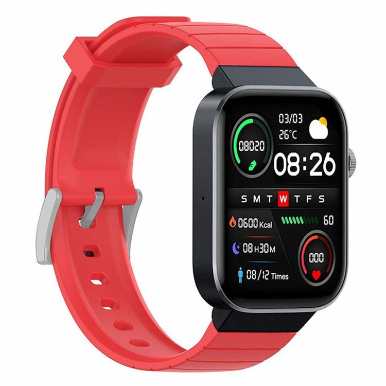 For Mibro Watch T1 Silicone Band Soft Replacement Watch Strap - Red