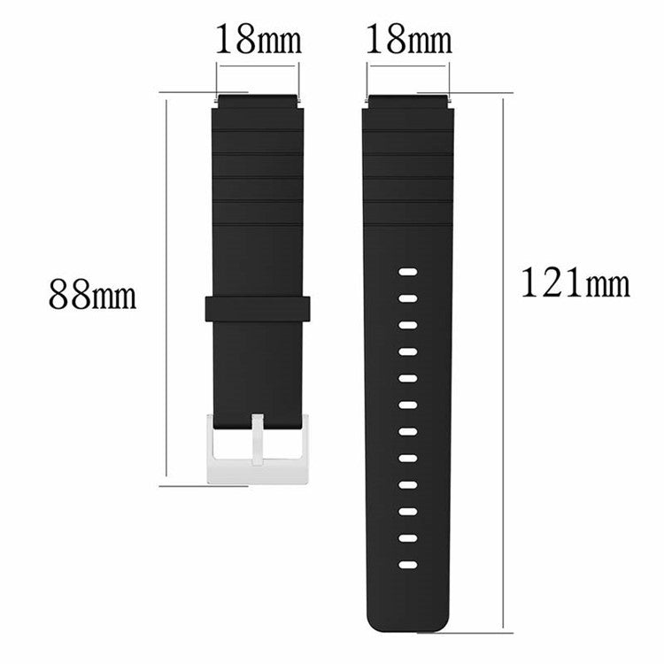 For Mibro Watch T1 Silicone Band Soft Replacement Watch Strap - Red