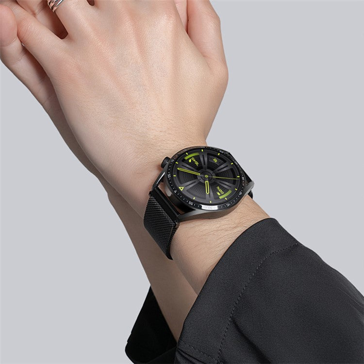 KALEBOL KLB-ML-001 For Samsung Galaxy Watch3 45mm / Huawei Watch Ultimate Milanese Watch Strap 22mm Magnetic Metal Watch Band - Space Grey