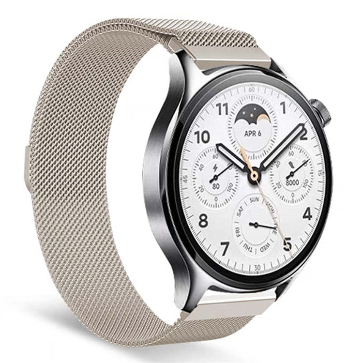 KALEBOL KLB-ML-001 For Samsung Galaxy Watch3 45mm / Huawei Watch Ultimate Milanese Watch Strap 22mm Magnetic Metal Watch Band - Starlight