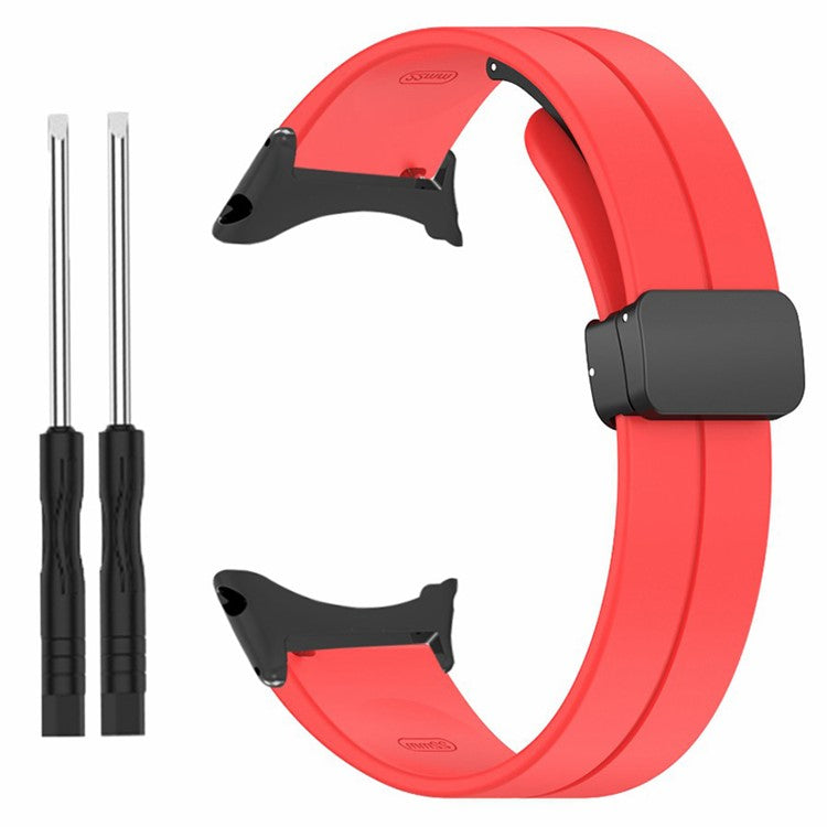 For Suunto Core Silicone Watch Bands Magnetic Buckle 22mm Strap Replacement - Red