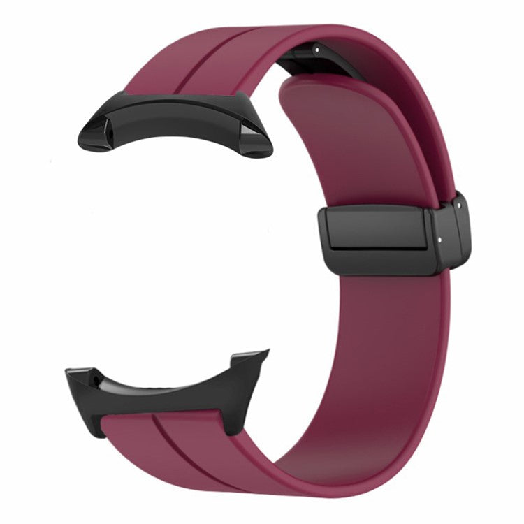 For Suunto Core Silicone Watch Bands Magnetic Buckle 22mm Strap Replacement - Wine Red