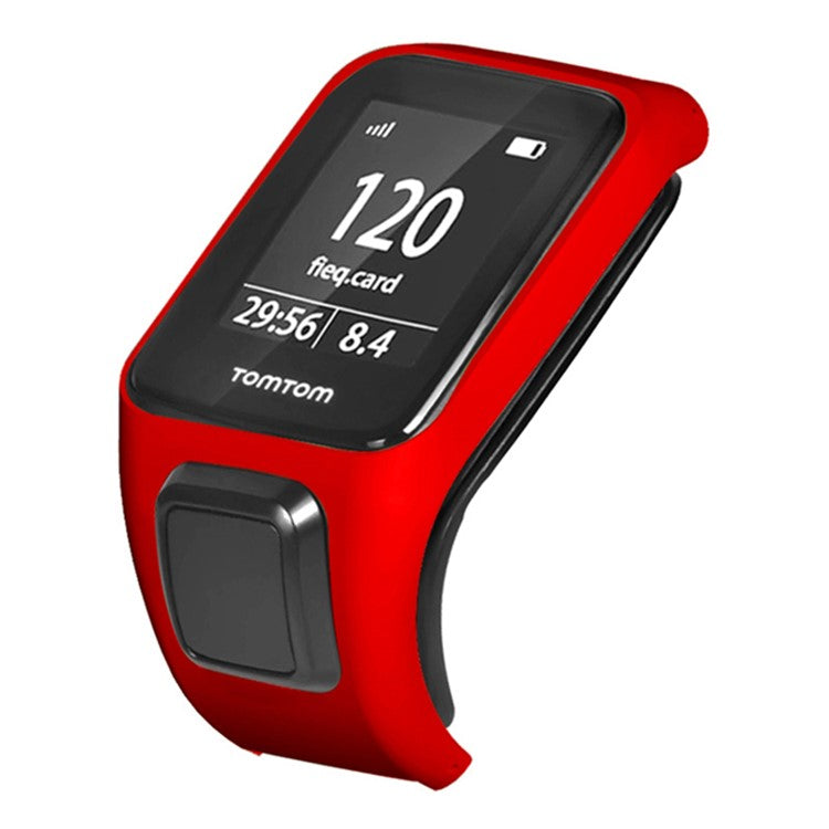 For TomTom Runner 3 / Adventurer Watch Bumper Case Hard PC Cover Frame - Red