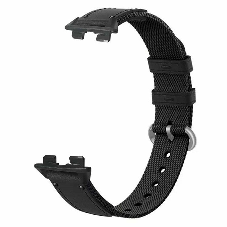 For Huawei Band 8 / Band 8 NFC / Band 9 / Band 9 NFC Replacement Watch Band Quick Release Nylon Watch Strap with Alloy Buckle - Black
