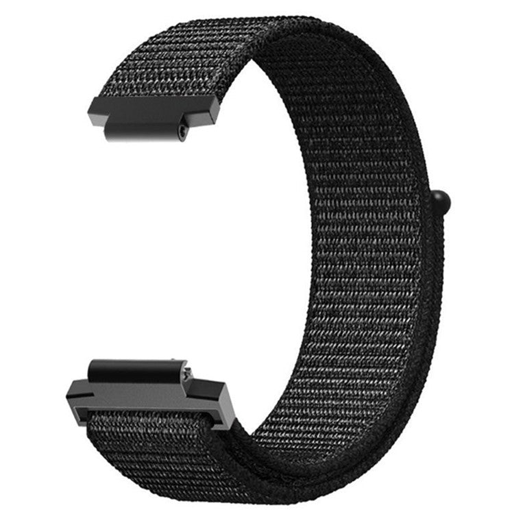 For Huami Amazfit Verge 2 (A1807) Nylon Sport Loop Watch Bands Adjustable Strap with Spring Bar - Black