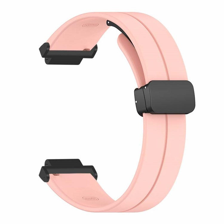 For Garmin Forerunner 220 / 230 / 235 / 735XT / 620 / 630 Watch Strap Magnetic Buckle Silicone Strap - Pink