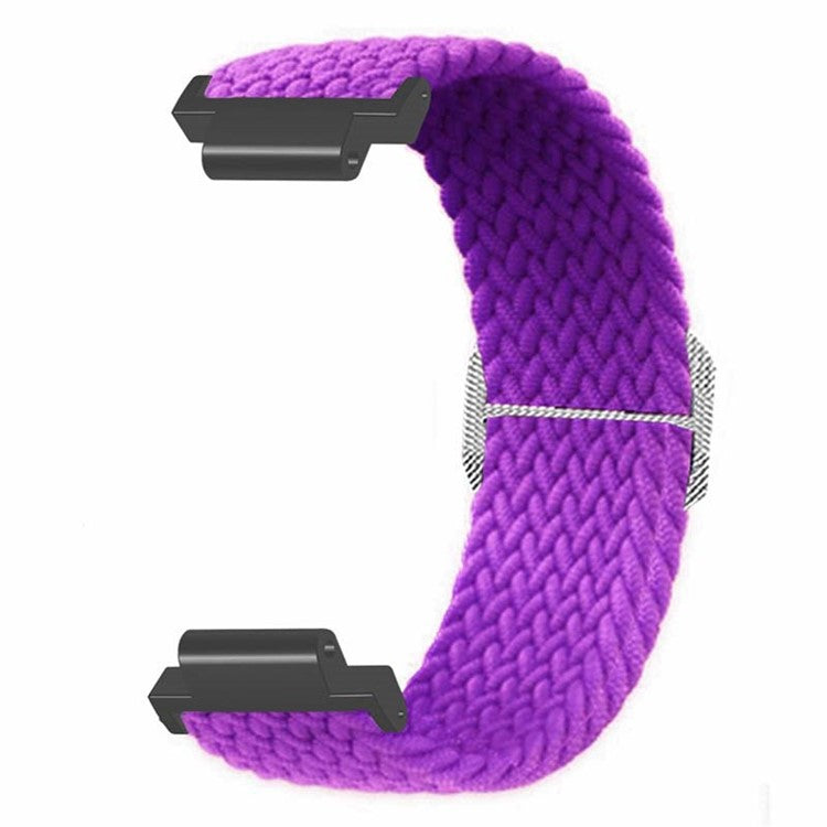 For Garmin Forerunner 220 / 230 / 235 / 735XT / 620 / 630 Watch Strap Stretchy Braided Nylon Band - Purple