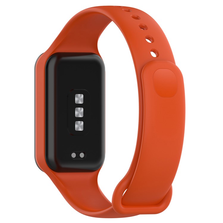 For Xiaomi Smart Band 8 Active / Redmi Band 2 Silicone Watch Band Replacement Wrist Strap with Watch Case - Orange