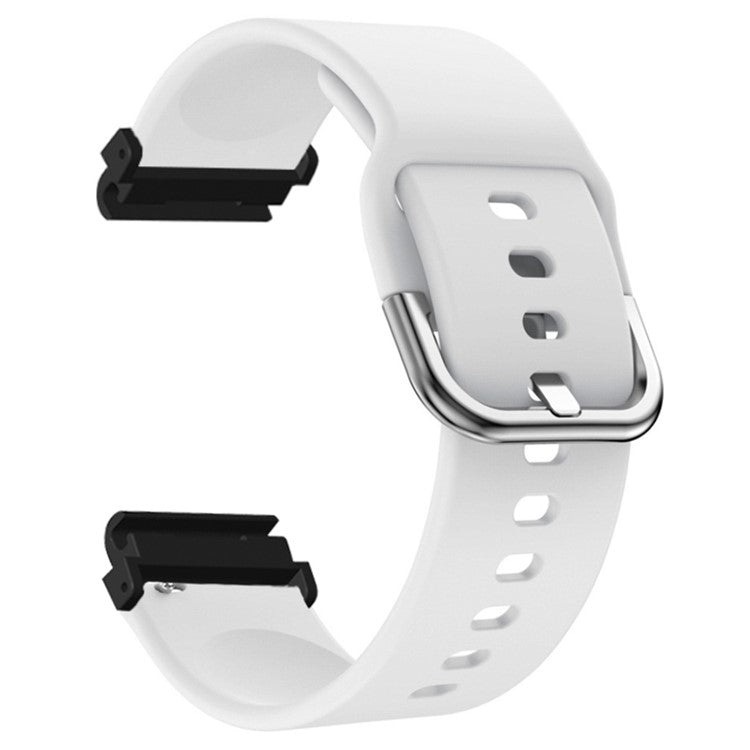 For Garmin Fenix 7S / 6S / 5S Watch Strap Silicone Breathable Replacement Bands with 20mm PC Connector - White
