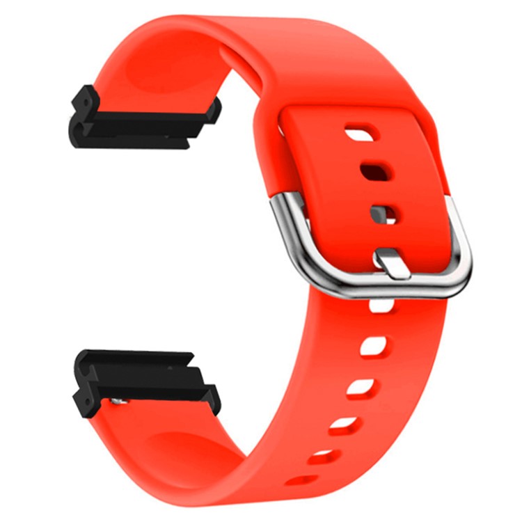 For Garmin Fenix 7S / 6S / 5S Watch Strap Silicone Breathable Replacement Bands with 20mm PC Connector - Red