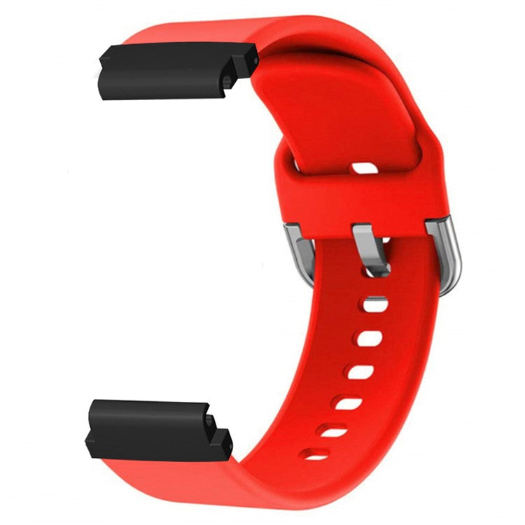 For Garmin Fenix 7S / 6S / 5S Watch Strap Silicone Breathable Replacement Bands with 20mm PC Connector - Red