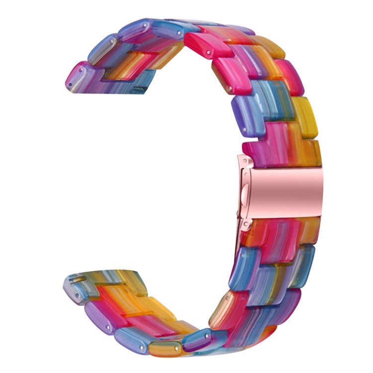 For Garmin Vivoactive 4 Replacement Watch Strap 22mm Waterproof Resin Watch Band - Rainbow