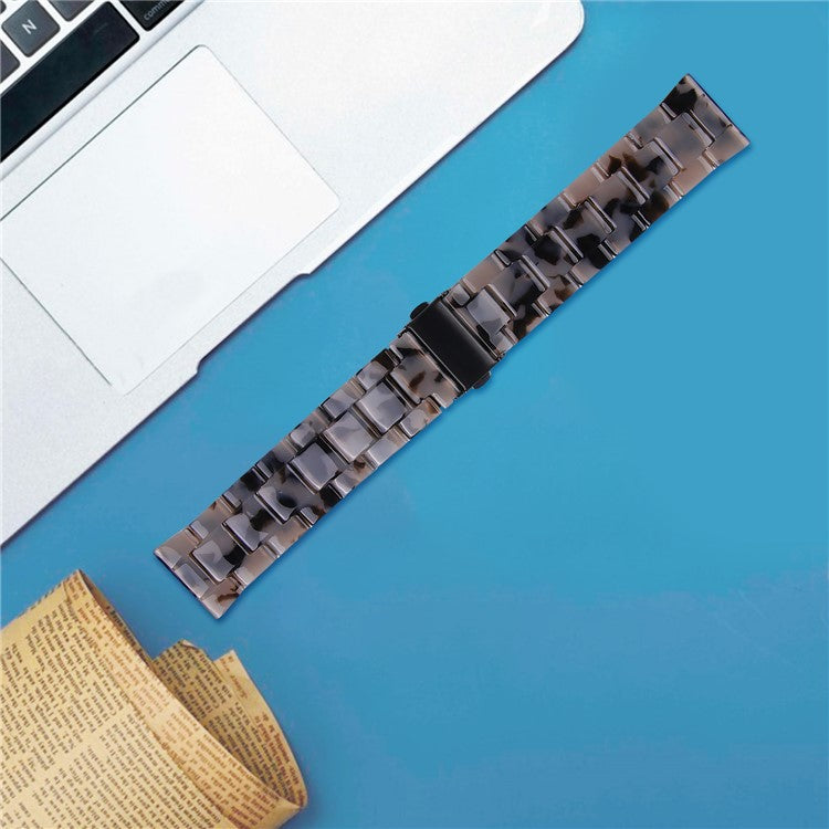 For Garmin Vivoactive 4 Replacement Watch Strap 22mm Waterproof Resin Watch Band - Ink Grey