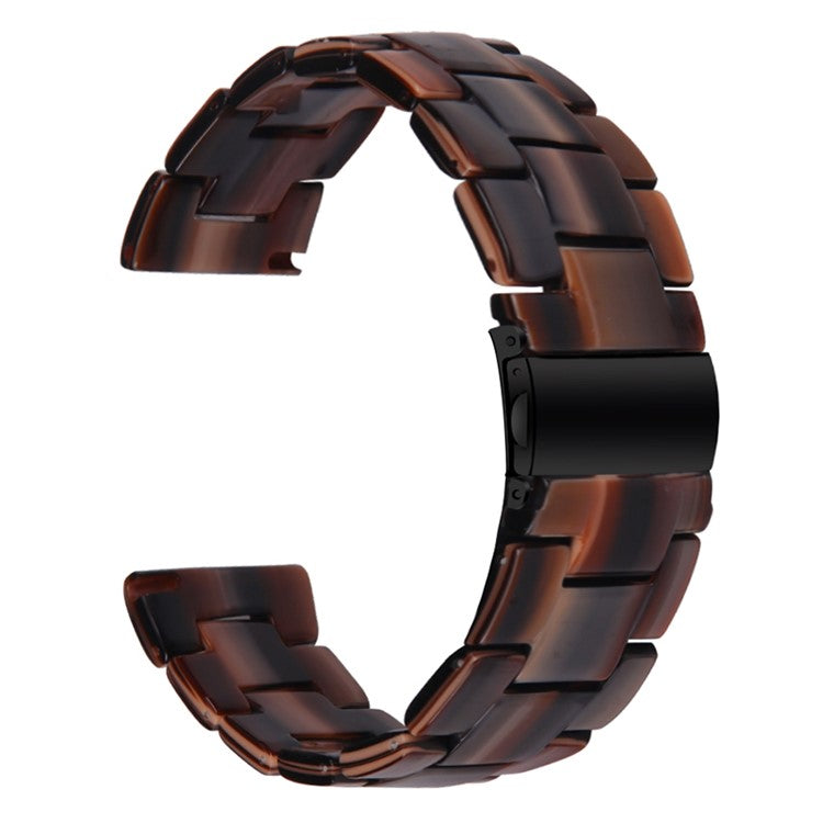 For Garmin Vivoactive 4 Resin Watch Strap 22mm Waterproof Replacement Watch Band - Chocolate