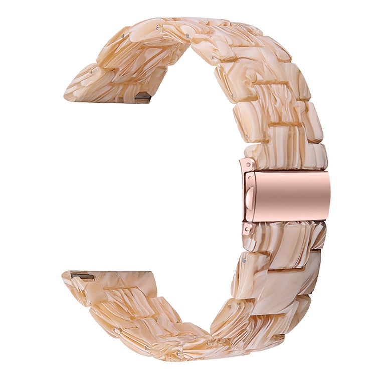 For Garmin Vivoactive 4 Resin Watch Strap 22mm Waterproof Replacement Watch Band - Silk White