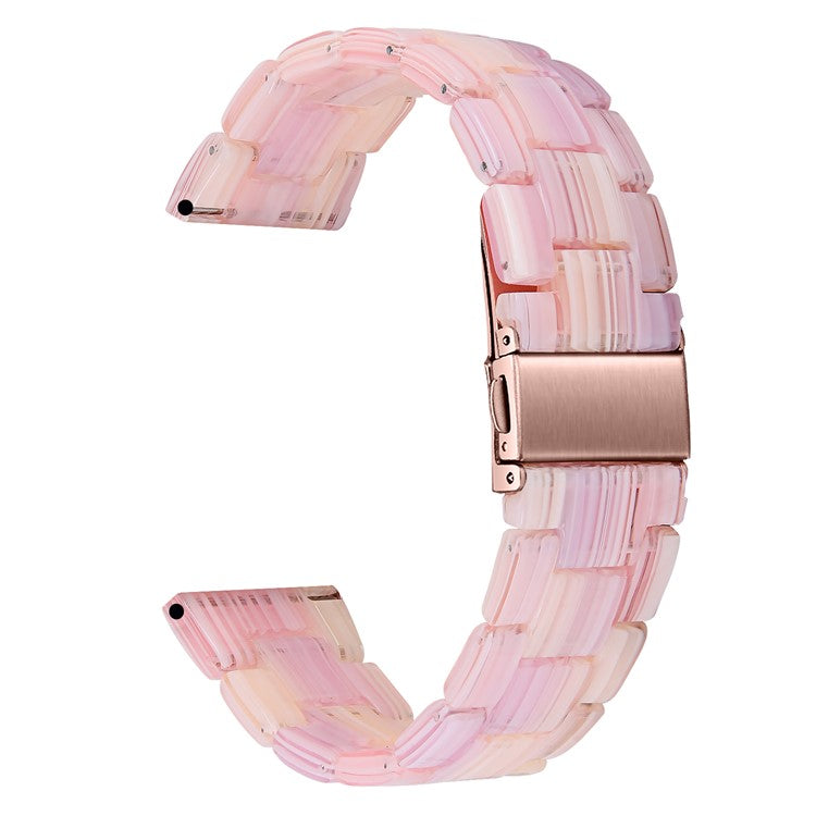 For Garmin Vivoactive 4 Resin Watch Strap 22mm Waterproof Replacement Watch Band - Silk Pink