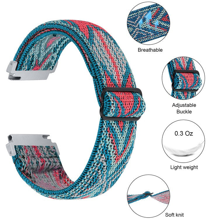 For Huawei Watch 4 Pro / Watch GT 3 / 2 46mm Nylon Watch Band 22mm Quick Release Replacement Elastic Watch Strap - 37#