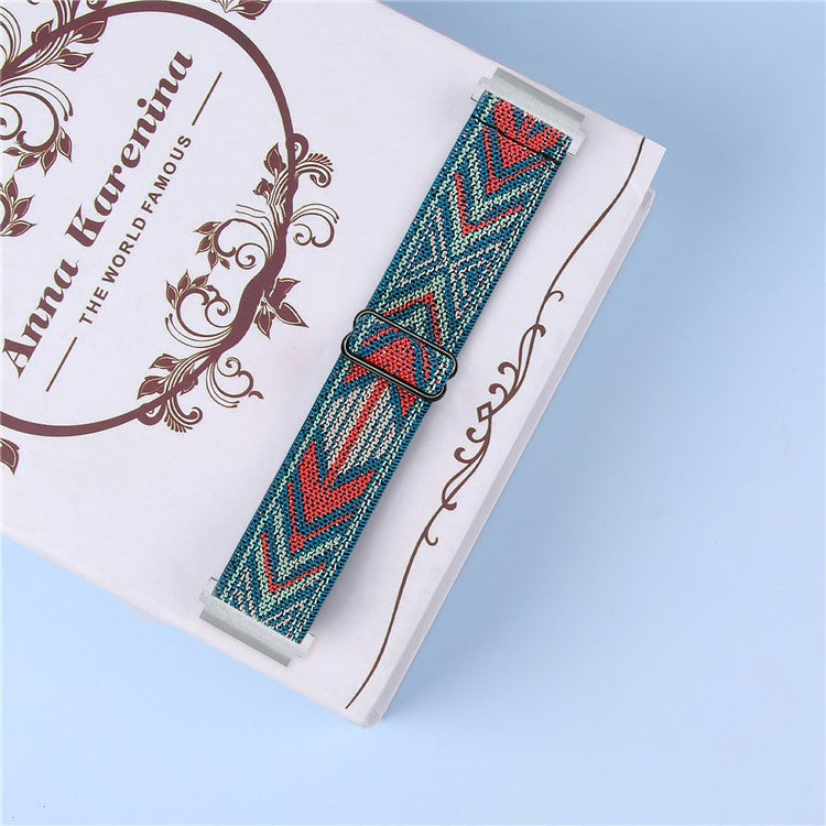 For Huawei Watch 4 Pro / Watch GT 3 / 2 46mm Nylon Watch Band 22mm Quick Release Replacement Elastic Watch Strap - 37#