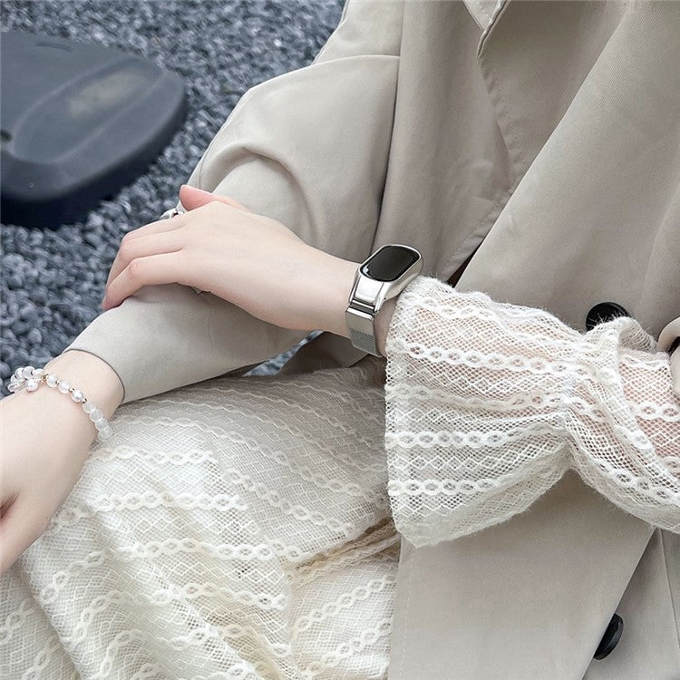 KALEBOL KLB-ML-001 For Xiaomi Smart Band 9 NFC / 9 / 8 NFC / 8 Milanese Watch Strap Stainless Steel Band - Rose Gold