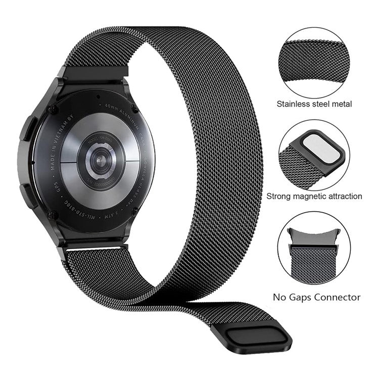 KALEBOL KLB-ML-001 For Samsung Galaxy Watch FE 40mm / Watch6 / Watch6 Classic / Watch 5 Watch Strap Milanese Mesh Band - Rose Gold