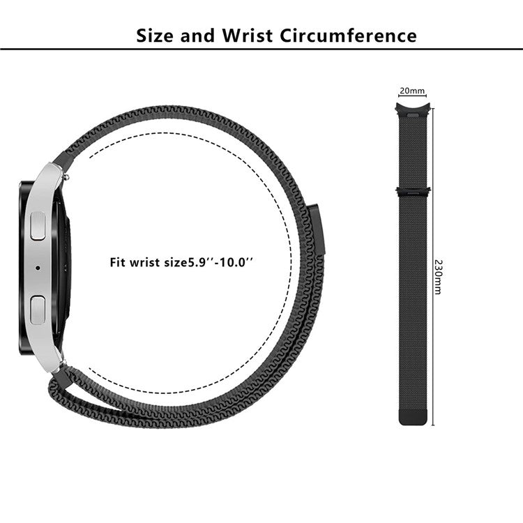 KALEBOL KLB-ML-001 For Samsung Galaxy Watch FE 40mm / Watch6 / Watch6 Classic / Watch 5 Watch Strap Milanese Mesh Band - Rose Gold