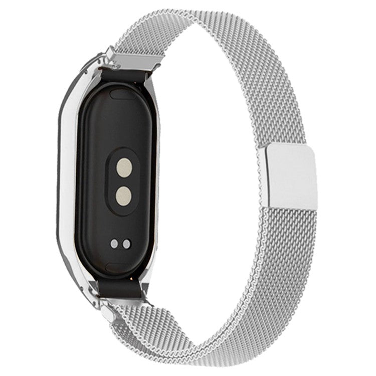 KALEBOL KLB-ML-001 For Xiaomi Mi Band 4 / 3 Milanese Mesh Band Magnetic Stainless Steel Watch Strap - Silver