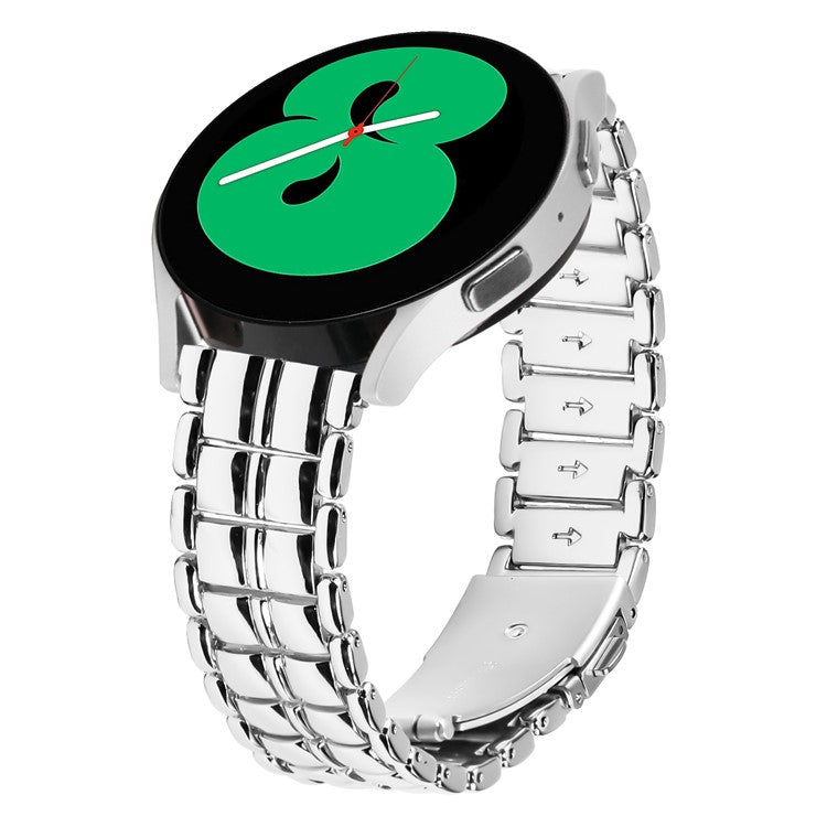 For Huami Amazfit Cheetah Pro 20mm Grid Texture Stainless Steel Strap Watch Band - Silver