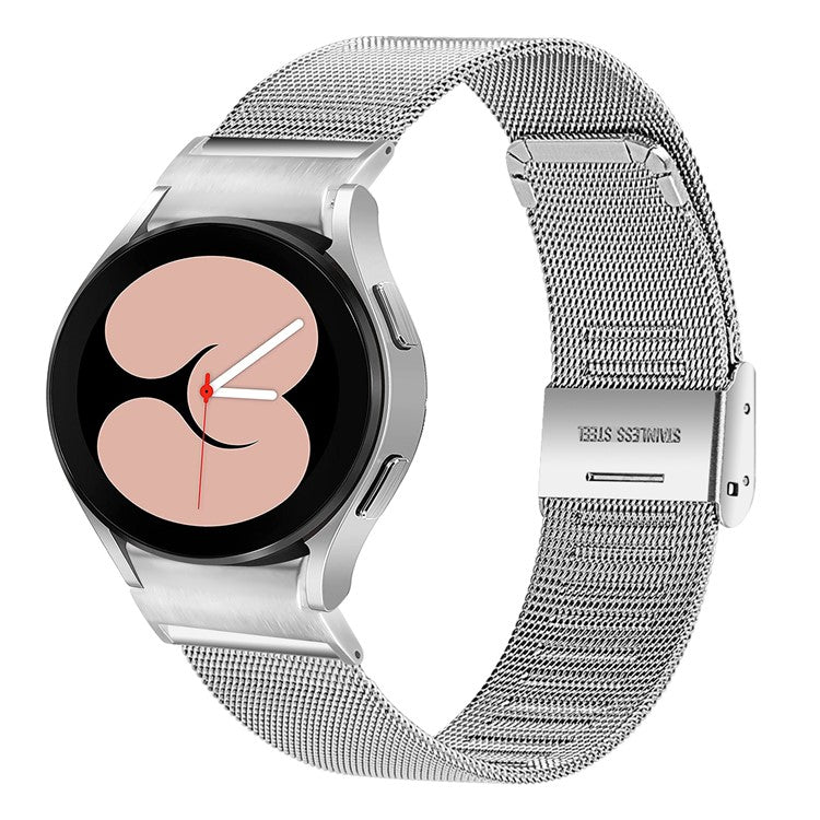 For Samsung Galaxy Watch6 / Watch6 Classic Buckle Design Milanese Stainless Steel Watch Strap - Silver