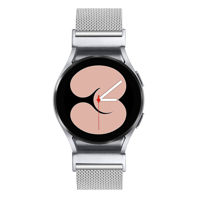 For Samsung Galaxy Watch6 / Watch6 Classic Buckle Design Milanese Stainless Steel Watch Strap - Silver