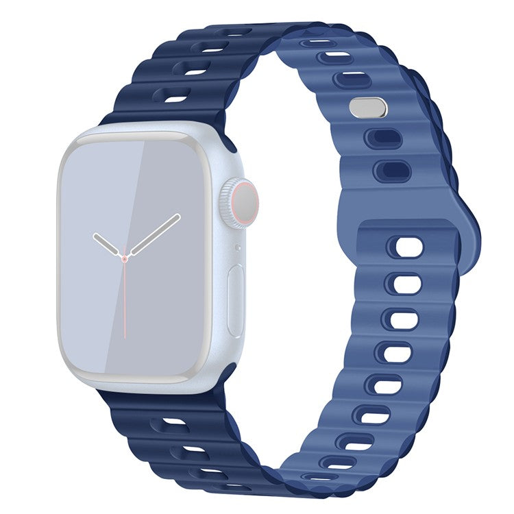 Watch Strap for Apple Watch Series 10 42mm / 9 8 7 41mm / SE (2023) SE (2022) SE 6 5 4 40mm / 3 2 1 38mm Silicone Watch Band - Navy Blue