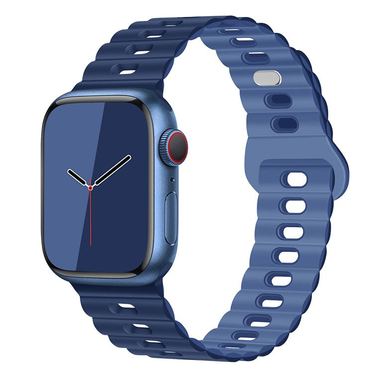 Watch Strap for Apple Watch Series 10 42mm / 9 8 7 41mm / SE (2023) SE (2022) SE 6 5 4 40mm / 3 2 1 38mm Silicone Watch Band - Navy Blue
