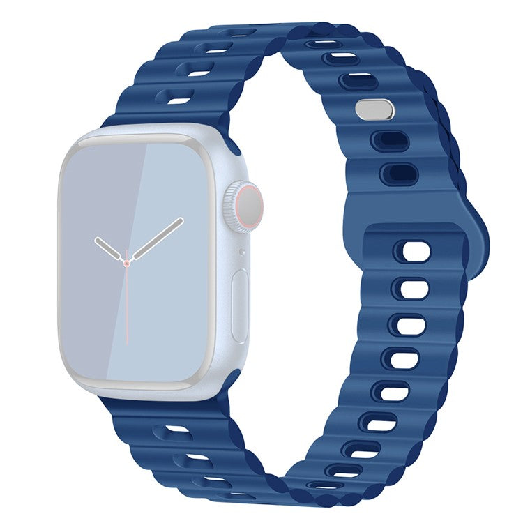 Watch Strap for Apple Watch Series 10 42mm / 9 8 7 41mm / SE (2023) SE (2022) SE 6 5 4 40mm / 3 2 1 38mm Silicone Watch Band - Midnight Blue