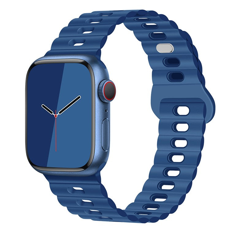 Watch Strap for Apple Watch Series 10 42mm / 9 8 7 41mm / SE (2023) SE (2022) SE 6 5 4 40mm / 3 2 1 38mm Silicone Watch Band - Midnight Blue