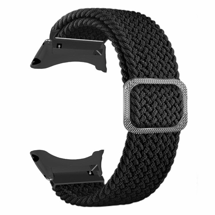 For Suunto Core Watch Band Stretchy 22mm Soft Nylon Elastic Braided Strap - Black