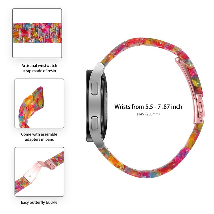 For Misfit Vapor Watch Band Waterproof Resin Replacement Watch Strap - Rainbow Candy