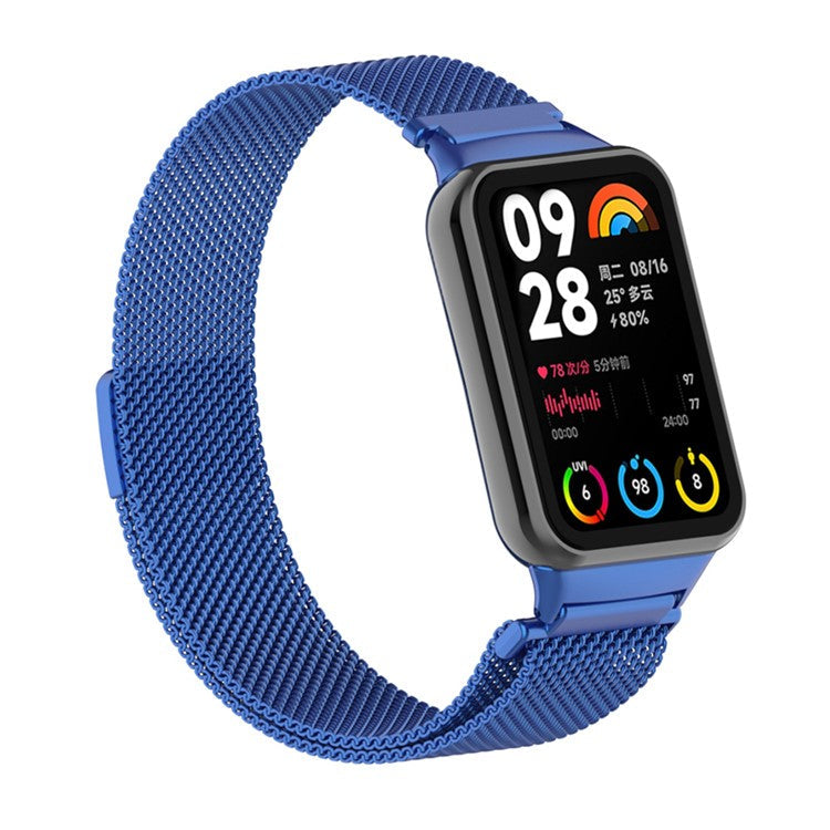 For Xiaomi Smart Band 8 Pro Magnetic Band Stainless Steel Milanese Watch Strap with Connector - Sapphire