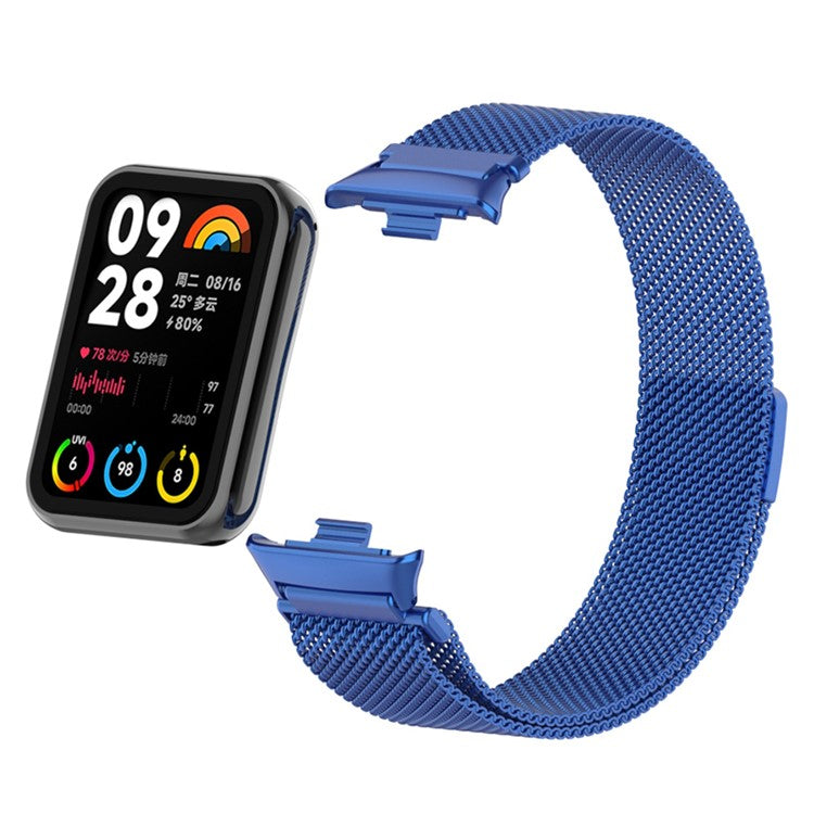 For Xiaomi Smart Band 8 Pro Magnetic Band Stainless Steel Milanese Watch Strap with Connector - Sapphire
