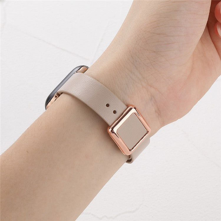 For Apple Watch Series 10 46mm / Ultra 2 Ultra 49mm / Series 9 8 7 45mm / 6 5 4 SE (2023) SE (2022) SE 44mm / 3 2 1 42mm Replacement Wrist Band - Apricot