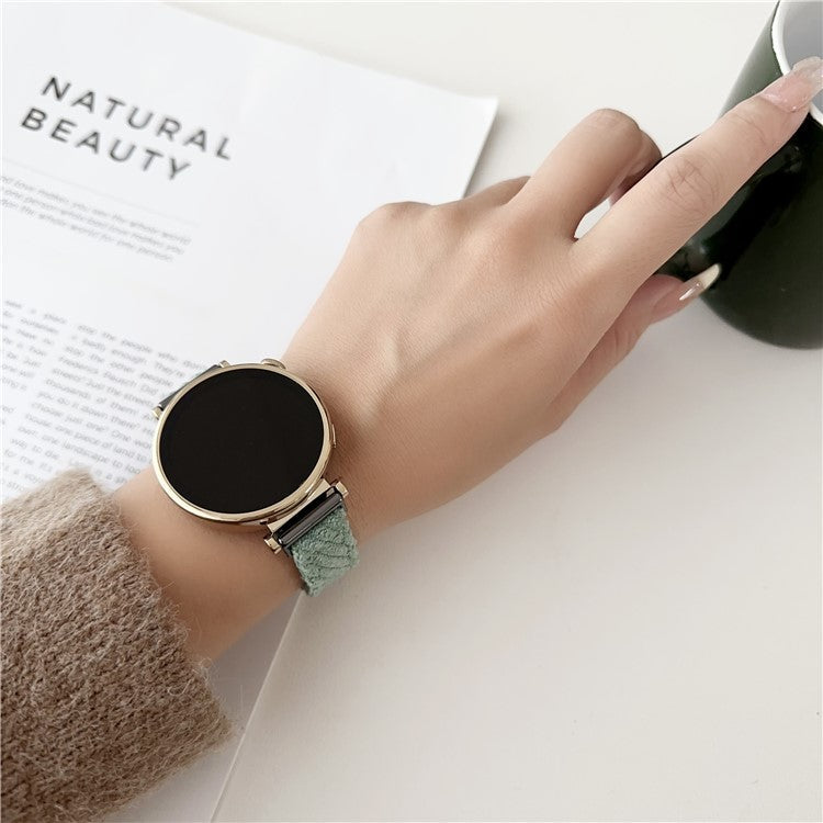 18mm Universal Smart Watch Band Corduroy Strap Replacement - Brown