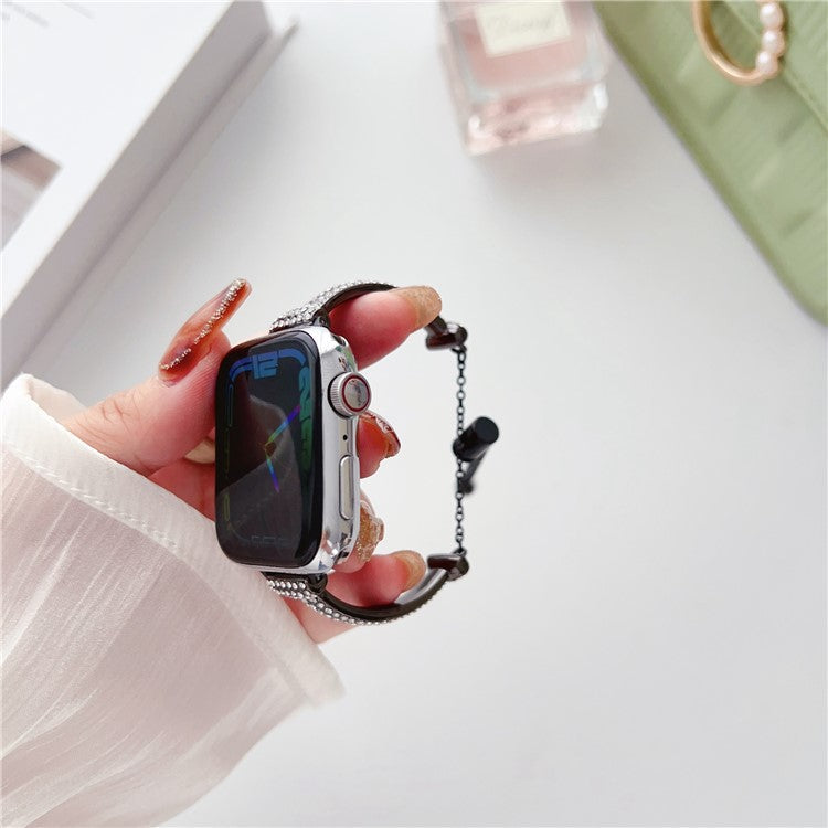 Watch Strap for Apple Watch Series 10 42mm / 9 8 7 41mm / SE (2023) SE (2022) SE 6 5 4 40mm / 3 2 1 38mm Watch Band Bracelet Strap - Black