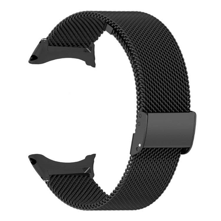 For Suunto Core Mesh Watch Band Stainless Steel Watch Strap with 22mm Alloy Connector - Black