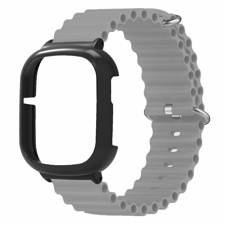 For Honor Watch 4 Wrist Strap Replacement Silicone Band with Watch Case - Grey
