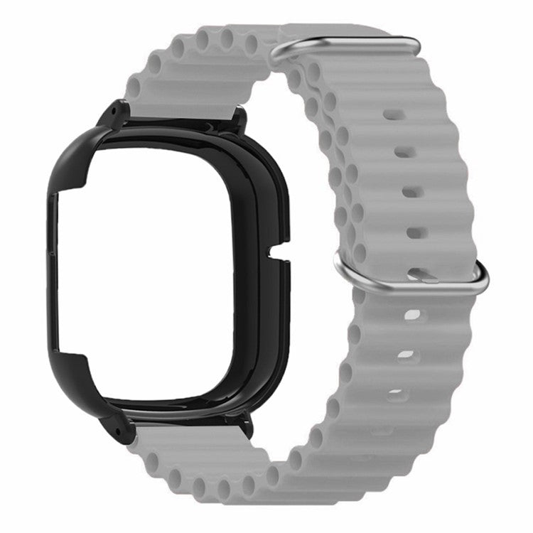 For Honor Watch 4 Wrist Strap Replacement Silicone Band with Watch Case - Grey