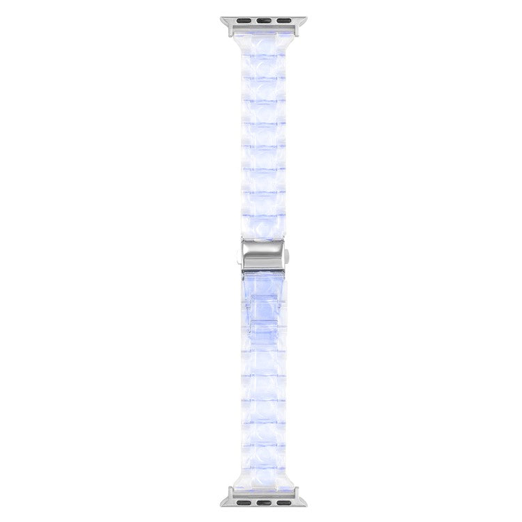 For Apple Watch 10 46mm / Ultra 2 / Ultra 49mm / 9 8 7 45mm / SE (2023) SE (2022) SE 6 5 4 44mm / 3 2 1 42mm Bracelet 3-Bead Watch Band - Gradient Blue