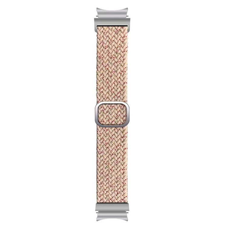 For Samsung Galaxy Watch FE 40mm / Watch6 / Watch 5 / Watch4 Strap Adjustable Nylon Braided Watch Band - Starlight Pink