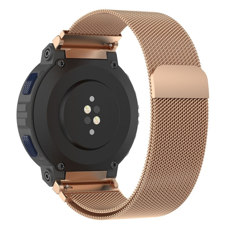For Huami Amazfit Active Edge A2212 Replacement Band Magnetic Metal Milanese Watch Strap - Rose Gold